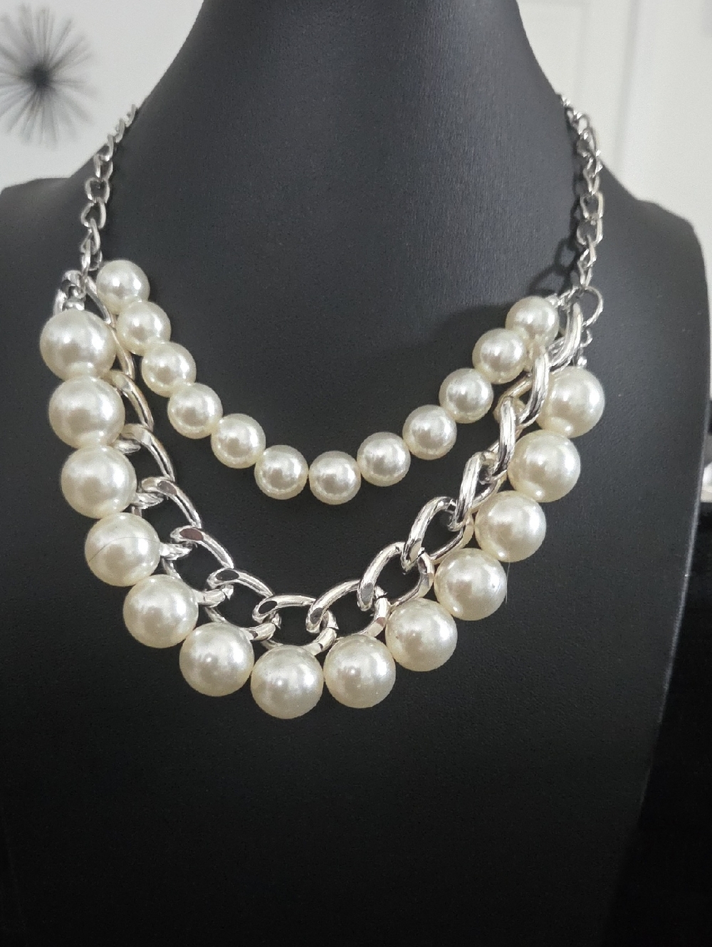 Paparazzi White Pearl Chain Necklace NWT